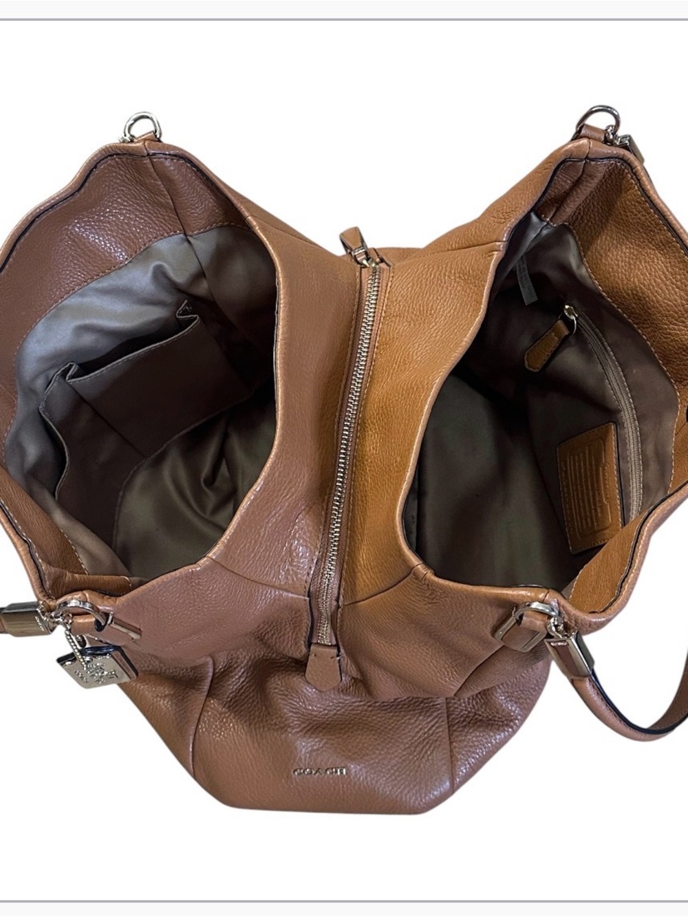 Coach Madison Phoebe Shoulder Bag in Saddle Pebbled Leather - Picture 6 of 10